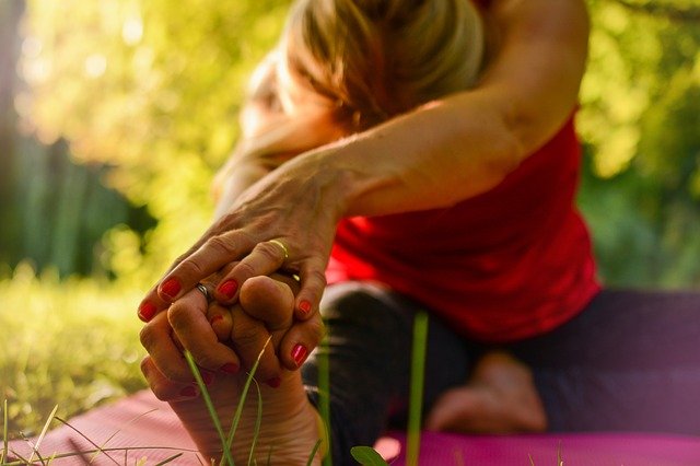 girl doing yoga