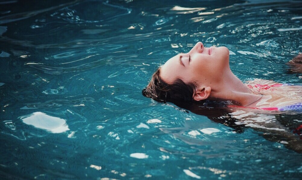 woman swimming