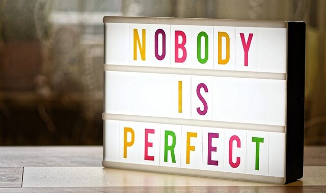 nobody is perfect - stop trying to be perfect