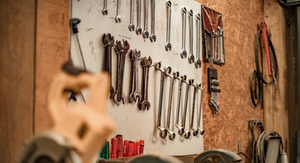a rack of tidy tools