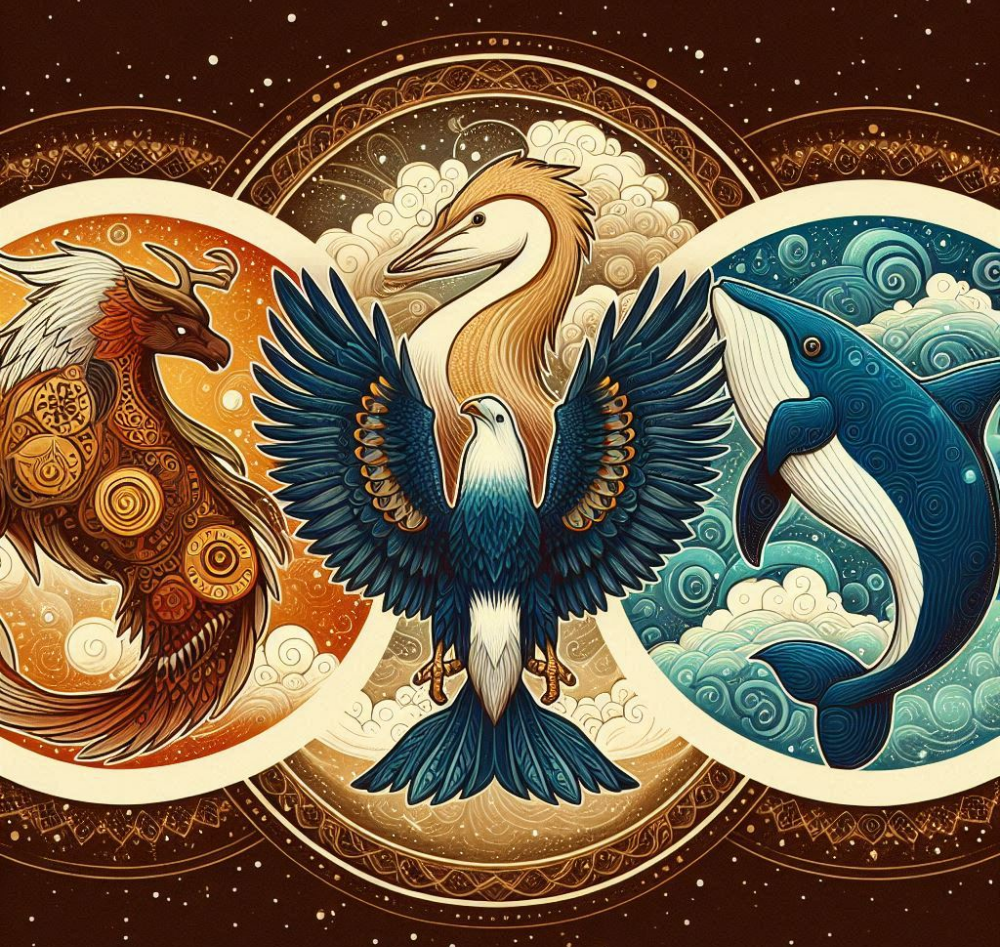 a drawing of some common spirit animals