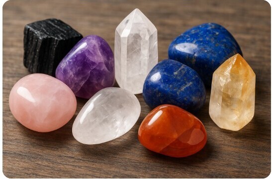 An image of several small crystals