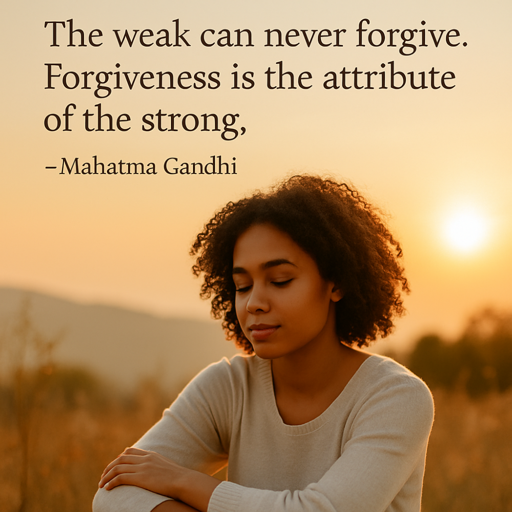 Image of a young woman - quote says