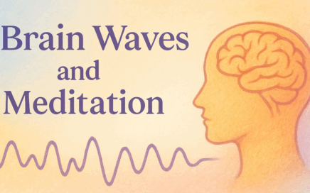Graphic showing brain waves and brain image