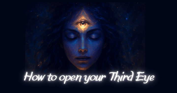 Graphic showing face with third eye