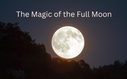 Full moon and words saying The magic of the full moon