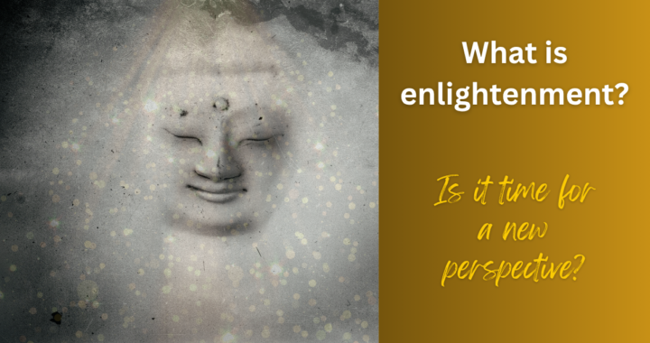 Banner saying "What is enlightenment? Is is time for a new perspective?"