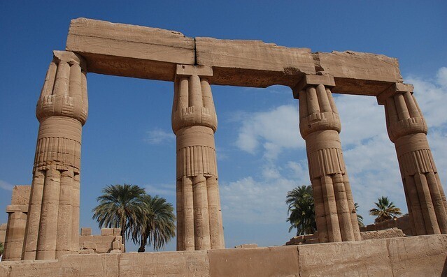 ruined ancient Egyptian building