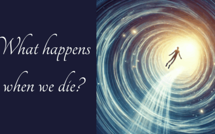 Person floating through a tunnel of light to show what happens when we die